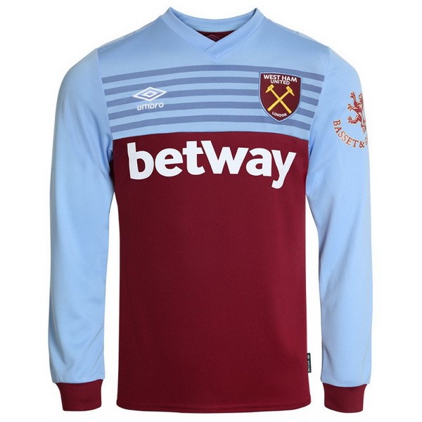 Trikot West Ham United Heim ML 2019-20 Blau Rote Fussballtrikots Günstig